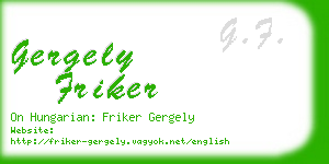 gergely friker business card